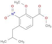 Benzoic acid, 2-methoxy-4-(2-methylpropyl)-3-nitro-, methyl ester