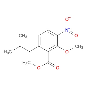 Benzoic acid, 2-methoxy-6-(2-methylpropyl)-3-nitro-, methyl ester