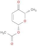 2H-Pyran-3(6H)-one, 6-(acetyloxy)-2-methyl-, cis-