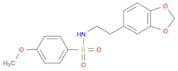 Benzenesulfonamide, N-[2-(1,3-benzodioxol-5-yl)ethyl]-4-methoxy-