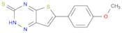 Thieno[2,3-e]-1,2,4-triazine-3(2H)-thione, 6-(4-methoxyphenyl)-