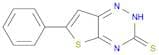 Thieno[2,3-e]-1,2,4-triazine-3(2H)-thione, 6-phenyl-