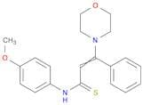 2-Propenethioamide, N-(4-methoxyphenyl)-3-(4-morpholinyl)-3-phenyl-