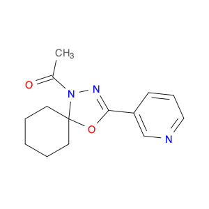 4-Oxa-1,2-diazaspiro[4.5]dec-2-ene, 1-acetyl-3-(3-pyridinyl)-