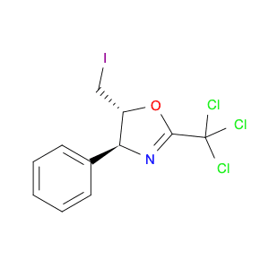 Oxazole, 4,5-dihydro-5-(iodomethyl)-4-phenyl-2-(trichloromethyl)-, trans-