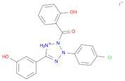 3-(4-CHLOROPHENYL)-2-(2-HYDROXYBENZOYL)-5-(3-HYDROXYPHENYL)-2H-TETRAZOLIUM IODIDE