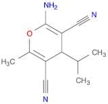 4H-Pyran-3,5-dicarbonitrile, 2-amino-6-methyl-4-(1-methylethyl)-
