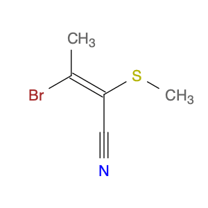2-Butenenitrile, 3-bromo-2-(methylthio)-, (E)-
