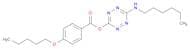 Benzoic acid, 4-(pentyloxy)-, 6-(hexylamino)-1,2,4,5-tetrazin-3-yl ester