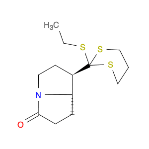 3H-Pyrrolizin-3-one, 7-[2-(ethylthio)-1,3-dithian-2-yl]hexahydro-, cis-