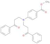Benzoic acid, 4-[bis(3-oxo-3-phenylpropyl)amino]-, methyl ester