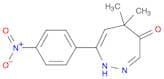 4H-1,2-Diazepin-4-one, 1,5-dihydro-5,5-dimethyl-7-(4-nitrophenyl)-
