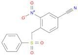 Benzonitrile, 3-nitro-4-[(phenylsulfonyl)methyl]-