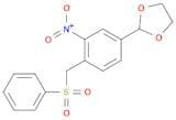 1,3-Dioxolane, 2-[3-nitro-4-[(phenylsulfonyl)methyl]phenyl]-