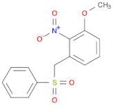 Benzene, 1-methoxy-2-nitro-3-[(phenylsulfonyl)methyl]-