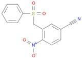Benzonitrile, 4-nitro-3-[(phenylsulfonyl)methyl]-