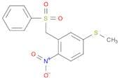 Benzene, 4-(methylthio)-1-nitro-2-[(phenylsulfonyl)methyl]-