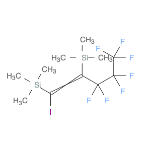 Silane, [1-(heptafluoropropyl)-2-iodo-1,2-ethenediyl]bis[trimethyl-