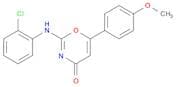 4H-1,3-Oxazin-4-one, 2-[(2-chlorophenyl)amino]-6-(4-methoxyphenyl)-