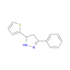 1H-Pyrazole, 4,5-dihydro-3-phenyl-5-(thienyl)-