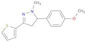 1H-Pyrazole, 4,5-dihydro-5-(4-methoxyphenyl)-1-methyl-3-(thienyl)-