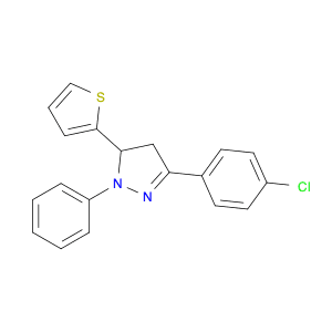 1H-Pyrazole, 3-(4-chlorophenyl)-4,5-dihydro-1-phenyl-5-(thienyl)-