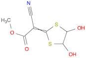 Acetic acid, cyano(4,5-dihydroxy-1,3-dithiolan-2-ylidene)-, methyl ester
