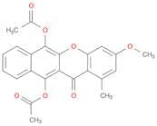 12H-Benzo[b]xanthen-12-one, 6,11-bis(acetyloxy)-3-methoxy-1-methyl-