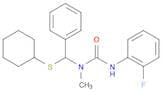 Urea, N-[(cyclohexylthio)phenylmethyl]-N'-(2-fluorophenyl)-N-methyl-