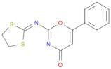 4H-1,3-Oxazin-4-one, 2-(1,3-dithiolan-2-ylideneamino)-6-phenyl-