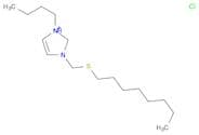 1H-Imidazolium, 1-butyl-3-[(octylthio)methyl]-, chloride