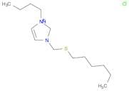 1H-Imidazolium, 1-butyl-3-[(hexylthio)methyl]-, chloride
