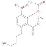 Benzoic acid, 2-(acetyloxy)-3-nitro-6-pentyl-, methyl ester