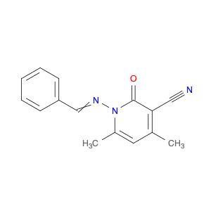 1-(benzylideneamino)-4,6-dimethyl-2-oxo-pyridine-3-carbonitrile