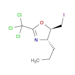 Oxazole, 4,5-dihydro-5-(iodomethyl)-4-propyl-2-(trichloromethyl)-, trans-