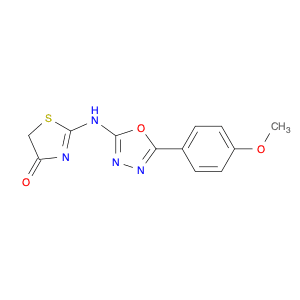 2-((5-(4-Methoxyphenyl)-1,3,4-oxadiazol-2-yl)amino)thiazol-4(5H)-one