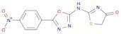 2-((5-(4-Nitrophenyl)-1,3,4-oxadiazol-2-yl)amino)thiazol-4(5H)-one