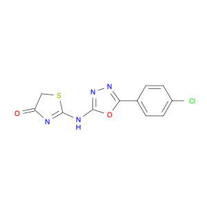 2-((5-(4-Chlorophenyl)-1,3,4-oxadiazol-2-yl)amino)thiazol-4(5H)-one