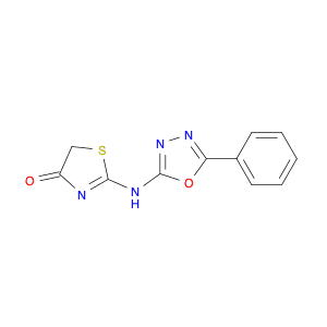 2-((5-Phenyl-1,3,4-oxadiazol-2-yl)amino)thiazol-4(5H)-one