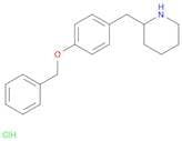 Piperidine, 2-[[4-(phenylmethoxy)phenyl]methyl]-, hydrochloride