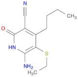3-Pyridinecarbonitrile, 6-amino-4-butyl-5-(ethylthio)-1,2-dihydro-2-oxo-