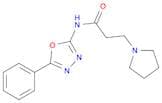 1-Pyrrolidinepropanamide, N-(5-phenyl-1,3,4-oxadiazol-2-yl)-