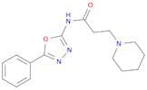 1-Piperidinepropanamide, N-(5-phenyl-1,3,4-oxadiazol-2-yl)-