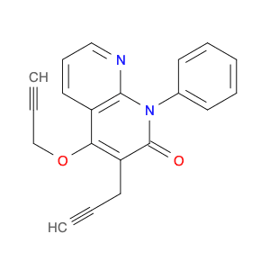 1,8-Naphthyridin-2(1H)-one, 1-phenyl-3-(2-propynyl)-4-(2-propynyloxy)-