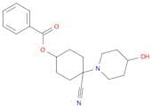Cyclohexanecarbonitrile, 4-(benzoyloxy)-1-(4-hydroxy-1-piperidinyl)-