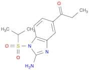 1H-Benzimidazol-2-amine, 1-[(1-methylethyl)sulfonyl]-5-(1-oxopropyl)-