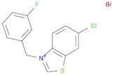 Benzothiazolium, 6-chloro-3-[(3-fluorophenyl)methyl]-, bromide