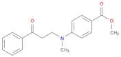 Benzoic acid, 4-[methyl(3-oxo-3-phenylpropyl)amino]-, methyl ester