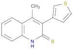 2(1H)-Quinolinethione, 4-methyl-3-(3-thienyl)-