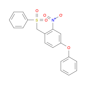 Benzene, 2-nitro-4-phenoxy-1-[(phenylsulfonyl)methyl]-